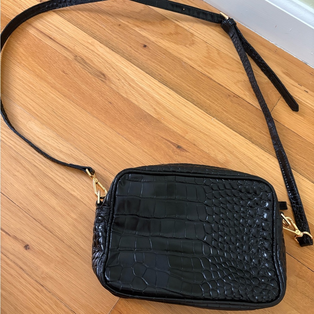 Quince Black Textured Crossbody Bag